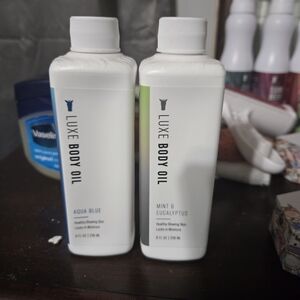 Pink Zebra Luxe Body Oil - Aqua Blue and Mint & Eucalyptus